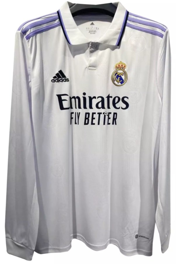 Camisa I Real Madrid 2022 2023 Adidas oficial manga comprida